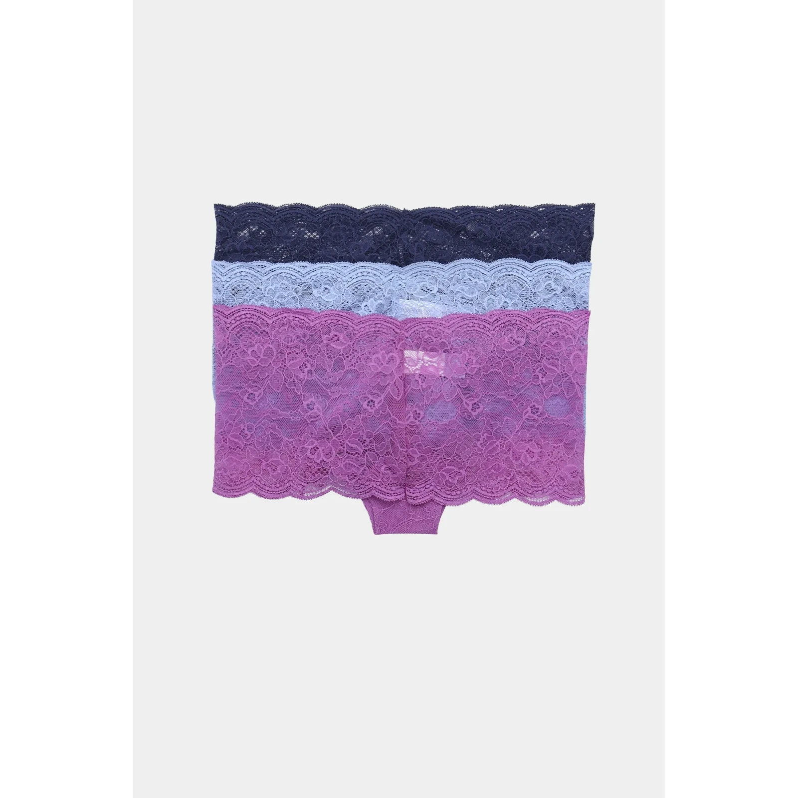 Joyspun Scalloped Lace Boyshorts Panty 3-Pack Size XXXL (22) New!