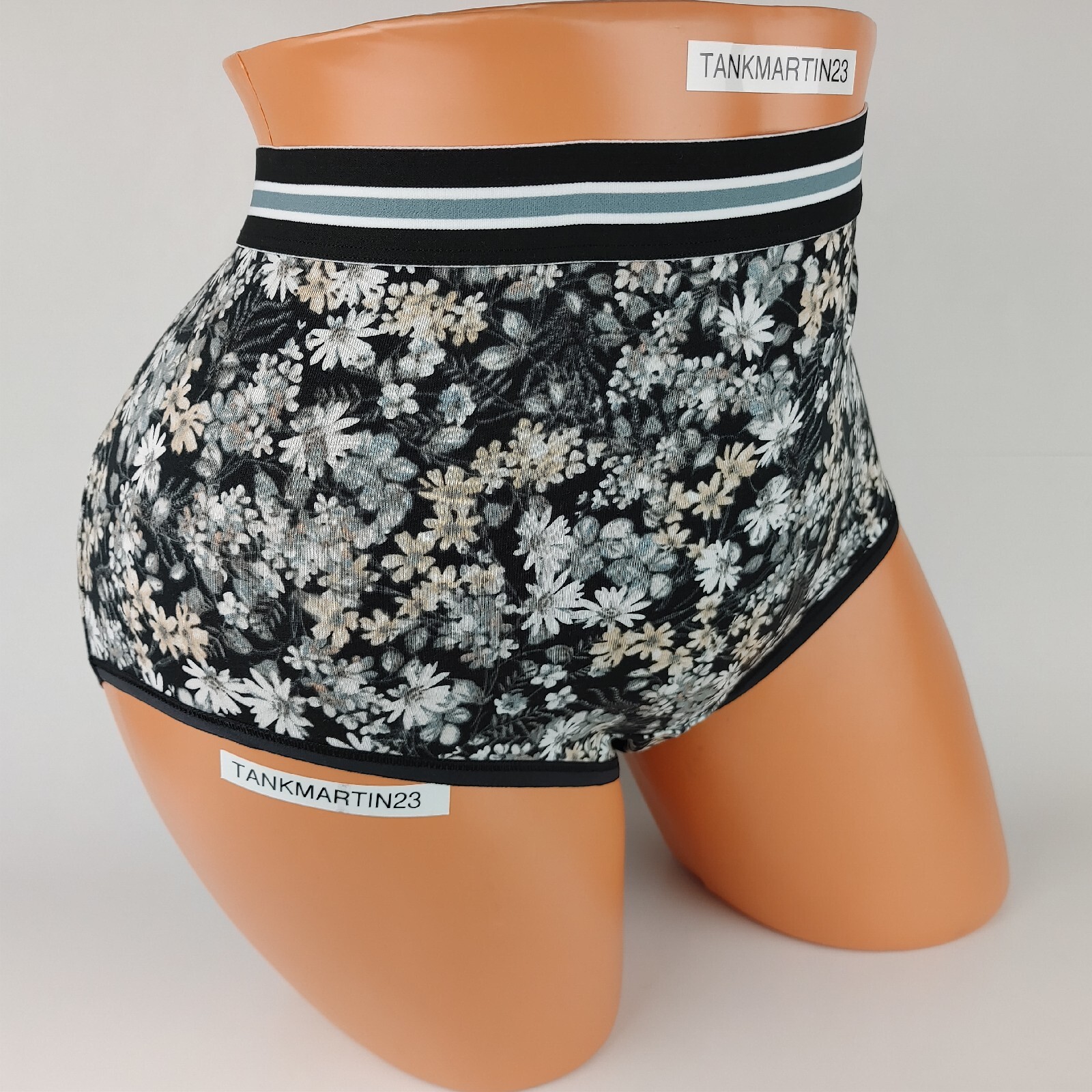 Lane Bryant Cacique COTTON FULL BRIEF 18/20 PLUS PANTY BLACK GRAY WHITE FLORAL
