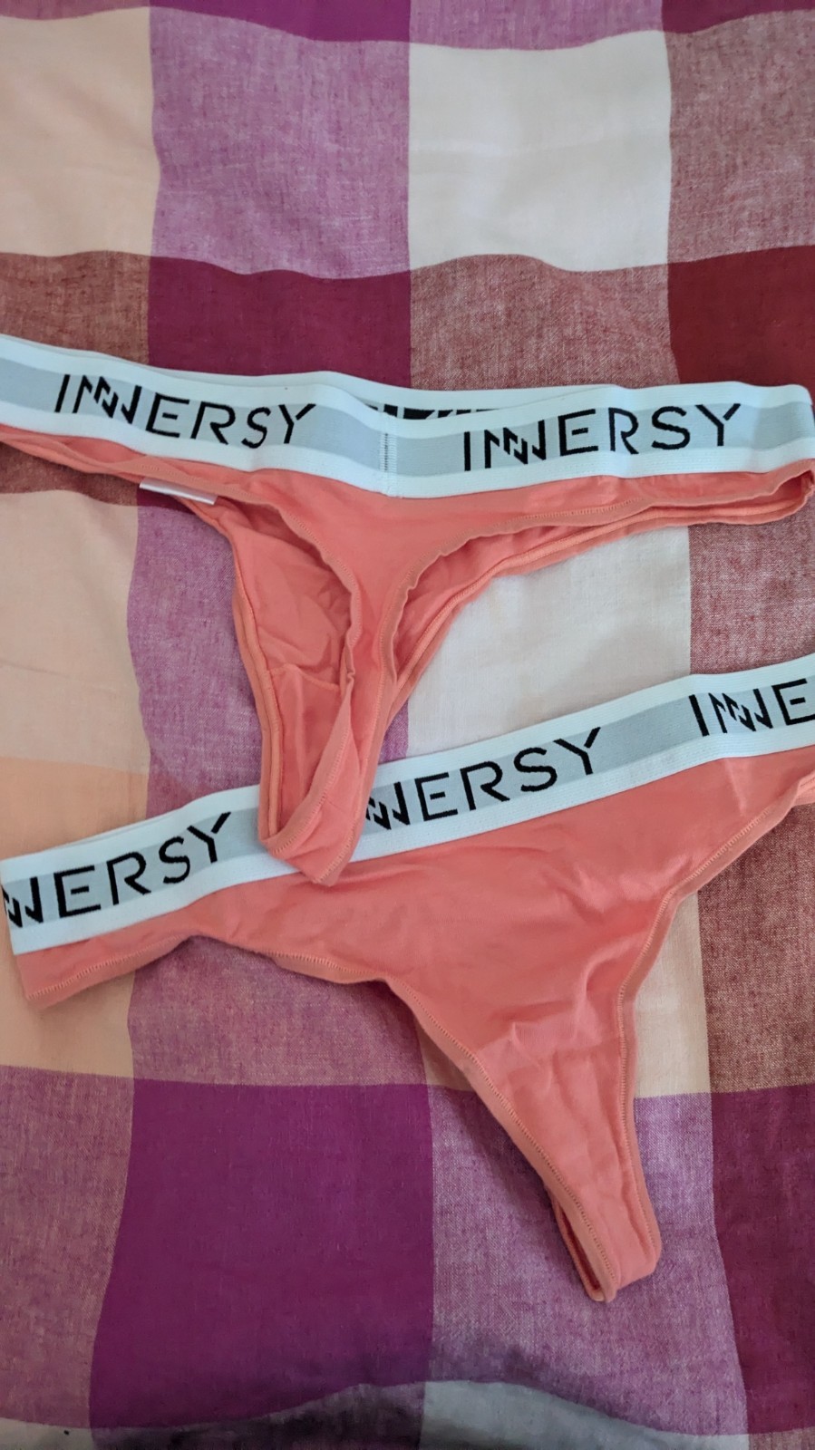 Innersy Low Waist Branded Cotton G-String – Large (AU12) – Guava