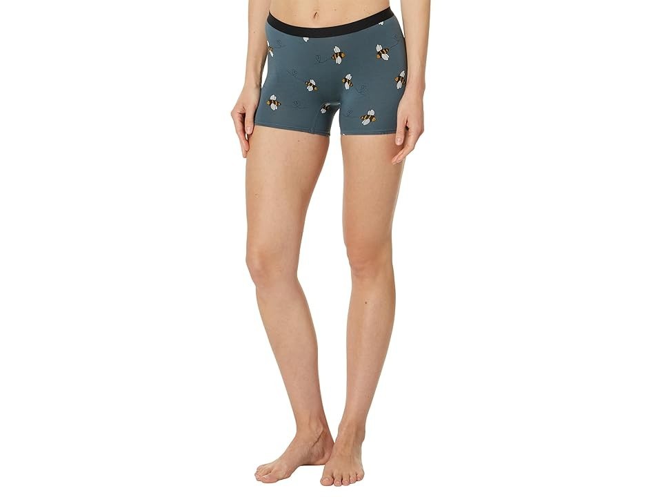 MeUndies Boyshort Underwear Womens Medium Gray Bees Stretch Elastic Waist UPS364