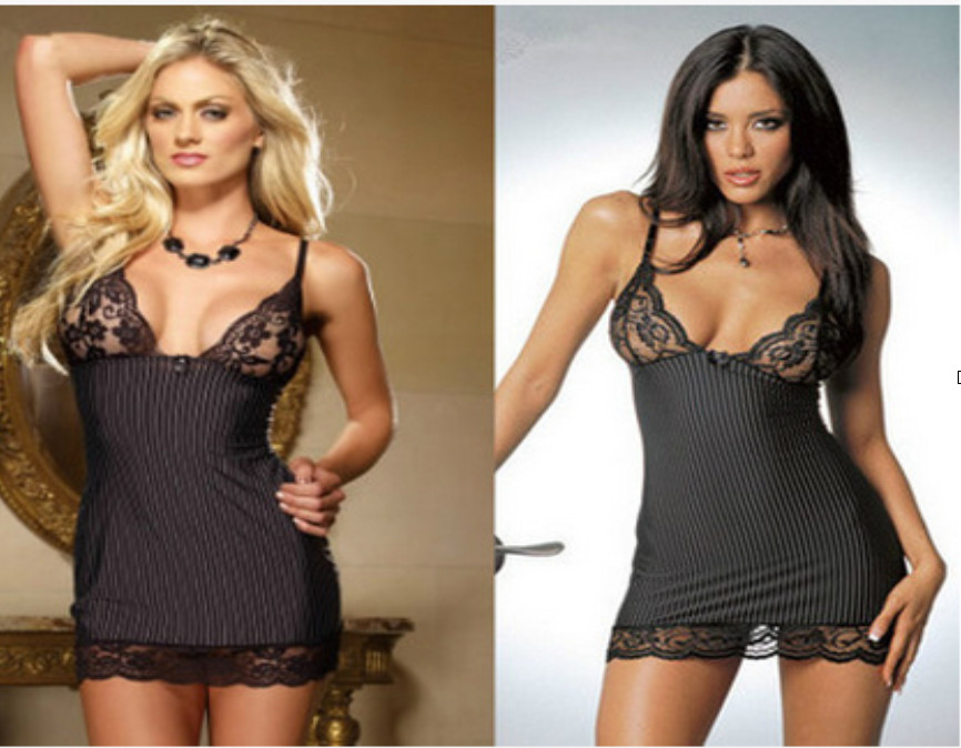 Women’s Sexy-Lingerie Babydoll Sleepwear Underwear Lace Dress G-string Nightwear