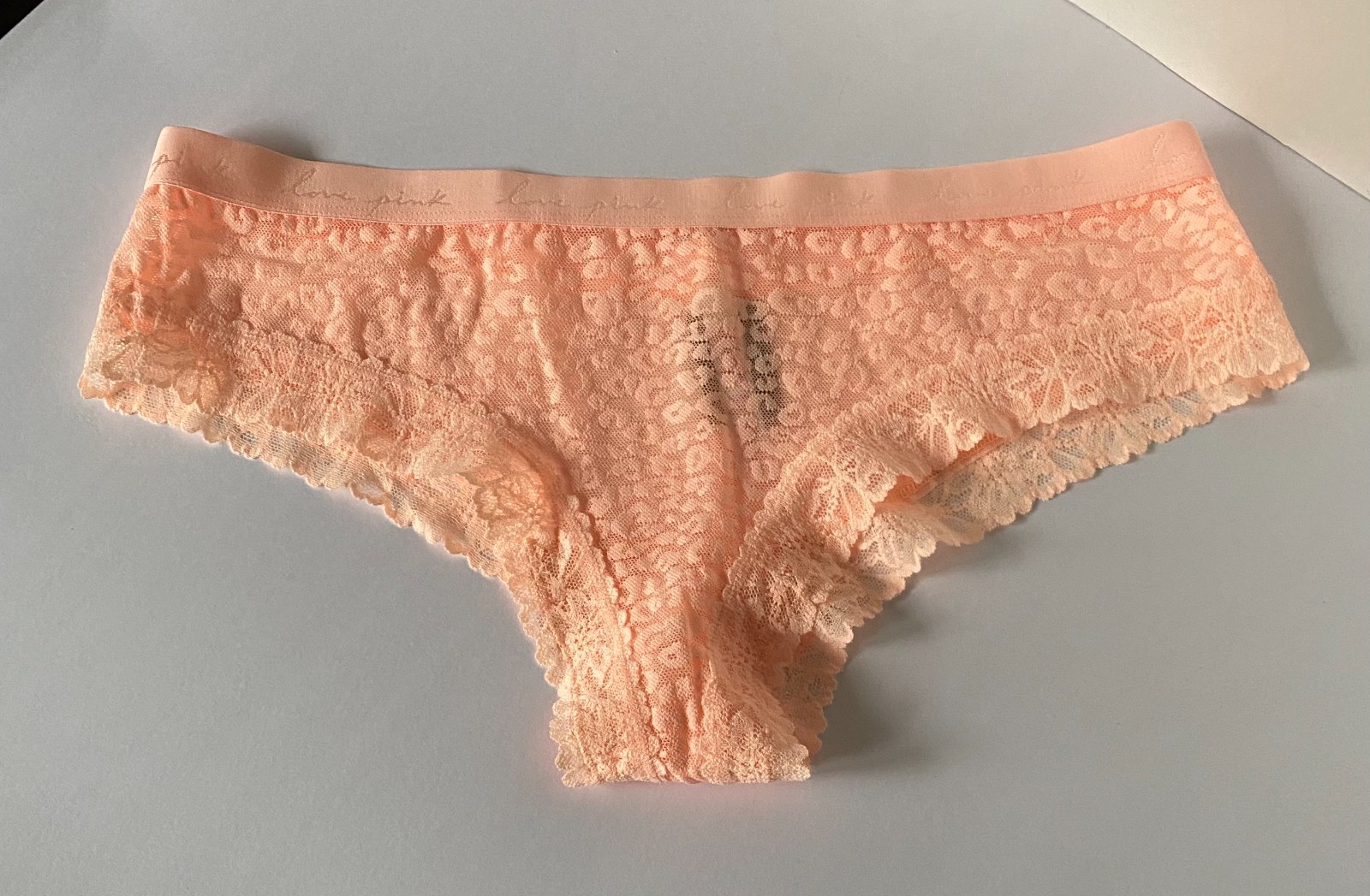 Victoria’s Secret PINK Lace Panty Set of 6 XL New With Tags Yellow Peach Bikini