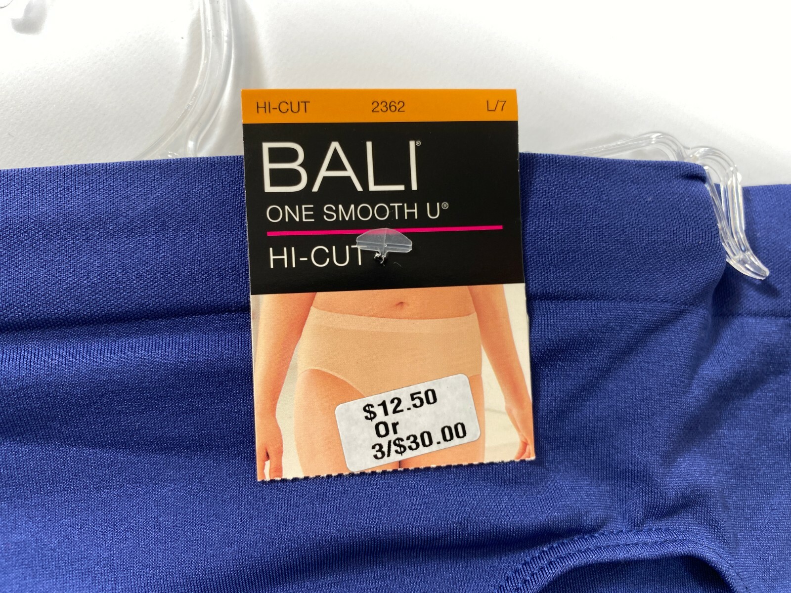 Womens Bali Navy One Smooth U Hi-Cut Brief NEW! NWT