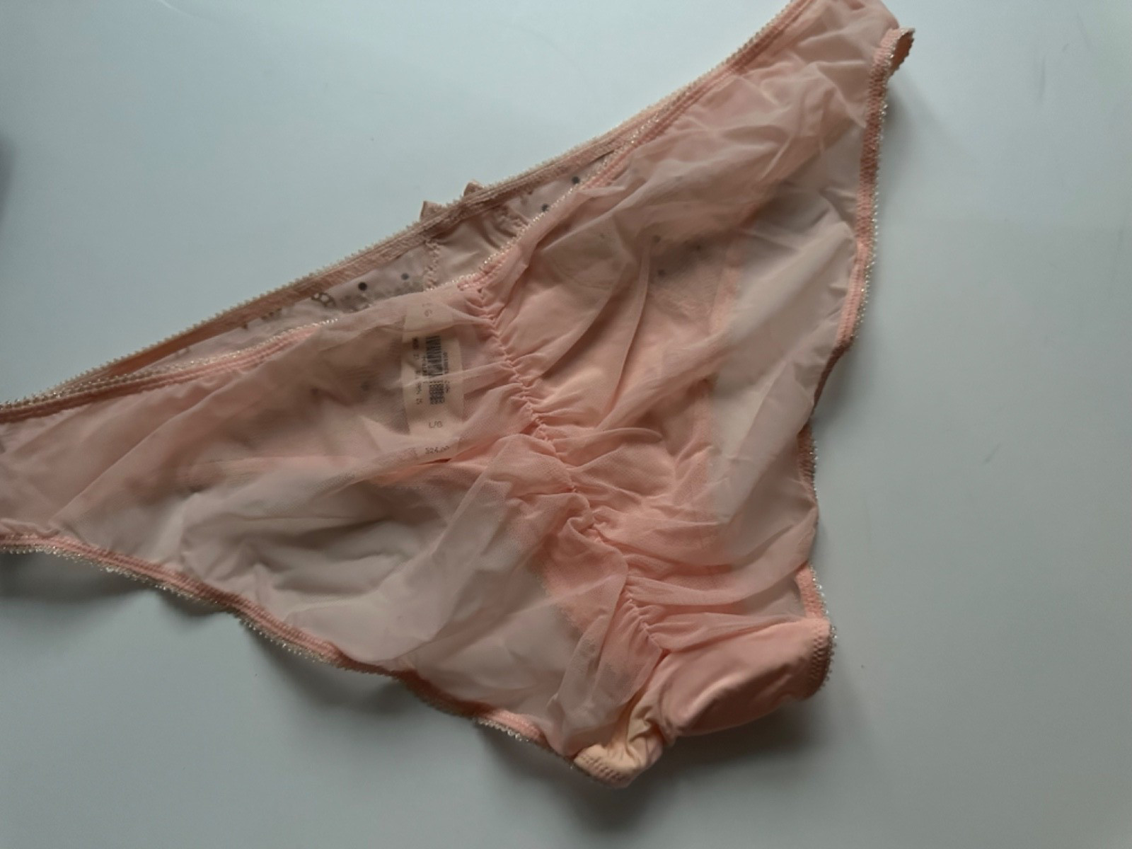 Victoria’s Secret Dream Angels Bikini Panty NWT Pink Gold Embroidery Crystals