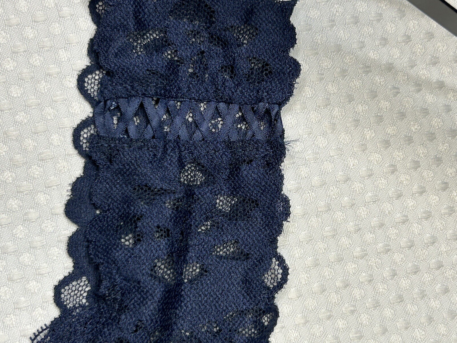 Victoria’s Secret – NEW – Navy Blue Lace Thong Panties – NWT – Size Medium M