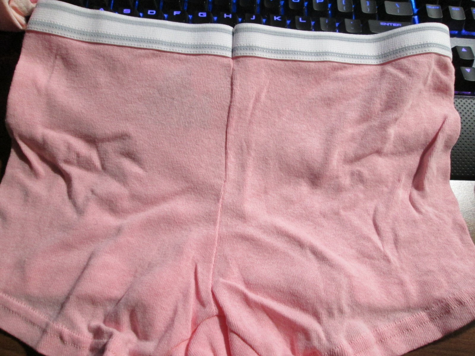 New 2 Hanes & Fruit of Loom Polyester + 100%Cotton Panties💕 Sz 5/S Peach+ Gray