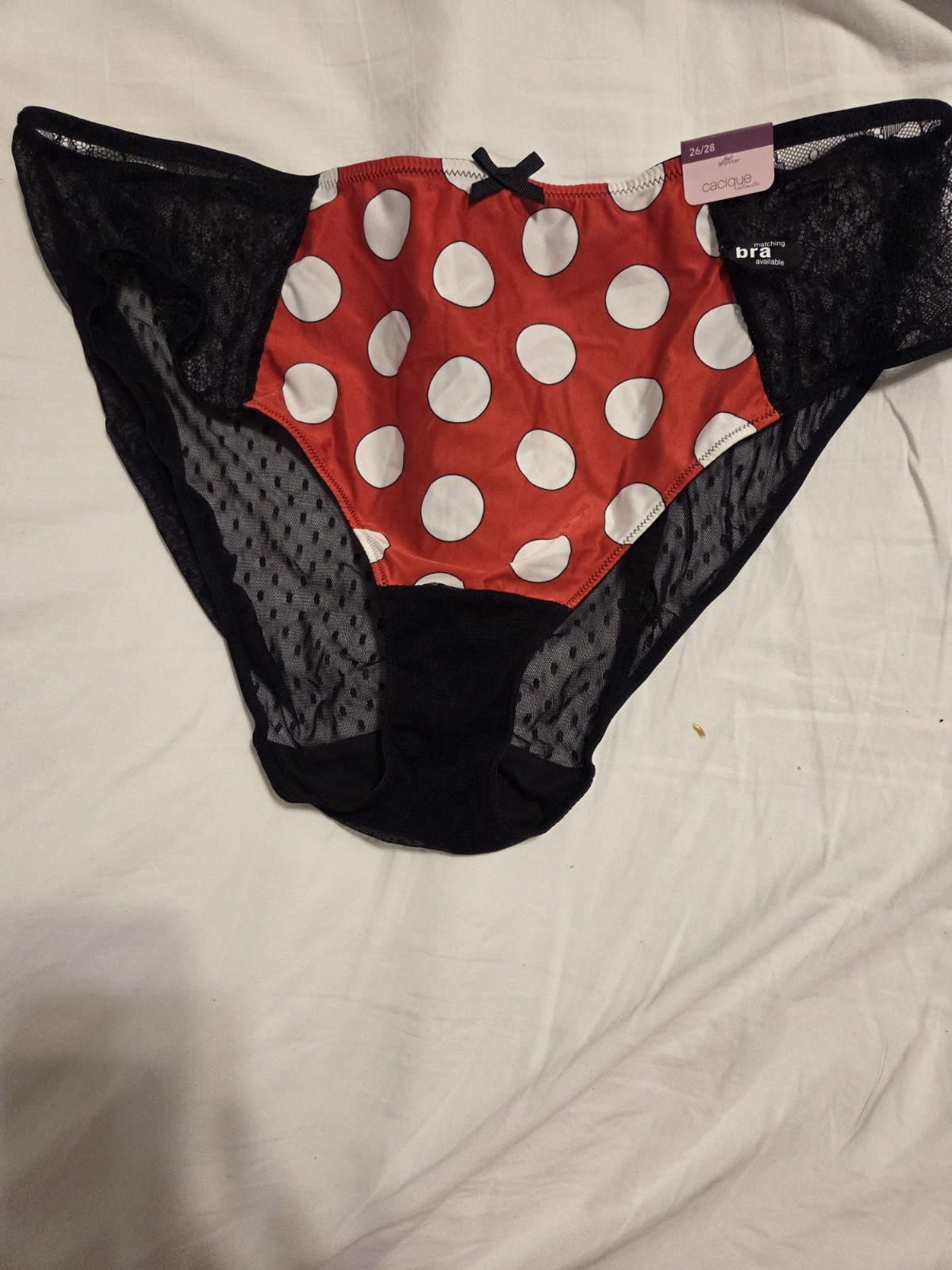 NWT Cacique Lane Bryant 26 28 Plus Size 4X Shiny Red Dot Panty