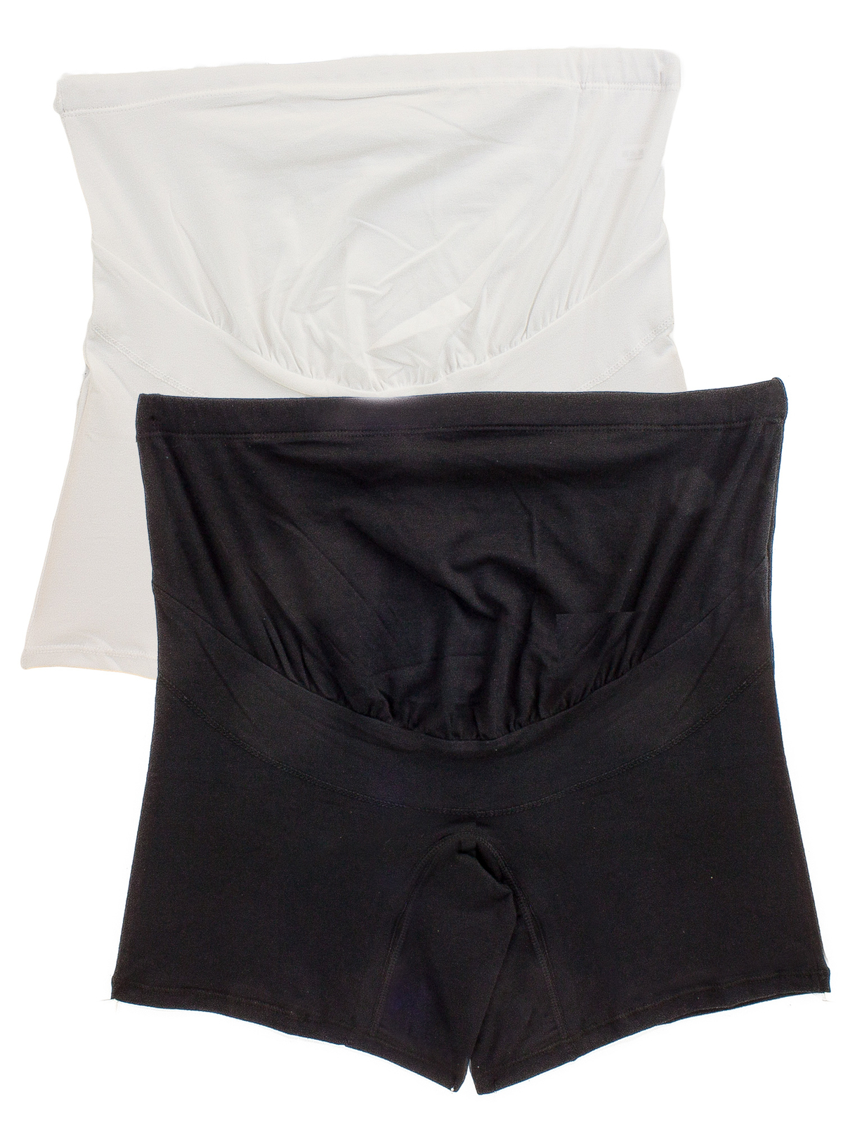 B2BODY Maternity Cotton Underwear Over Bump Mid-Thigh Shorts Panties (2 Pack)