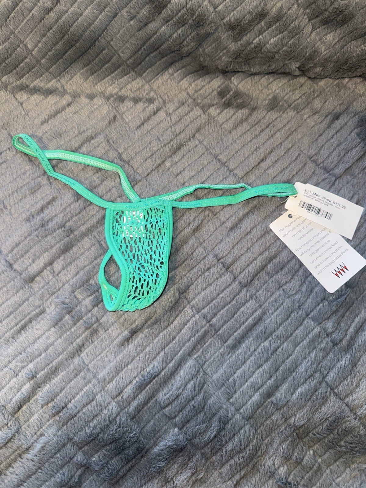 611 Micro Chaos Knicker Mint Medium String Back