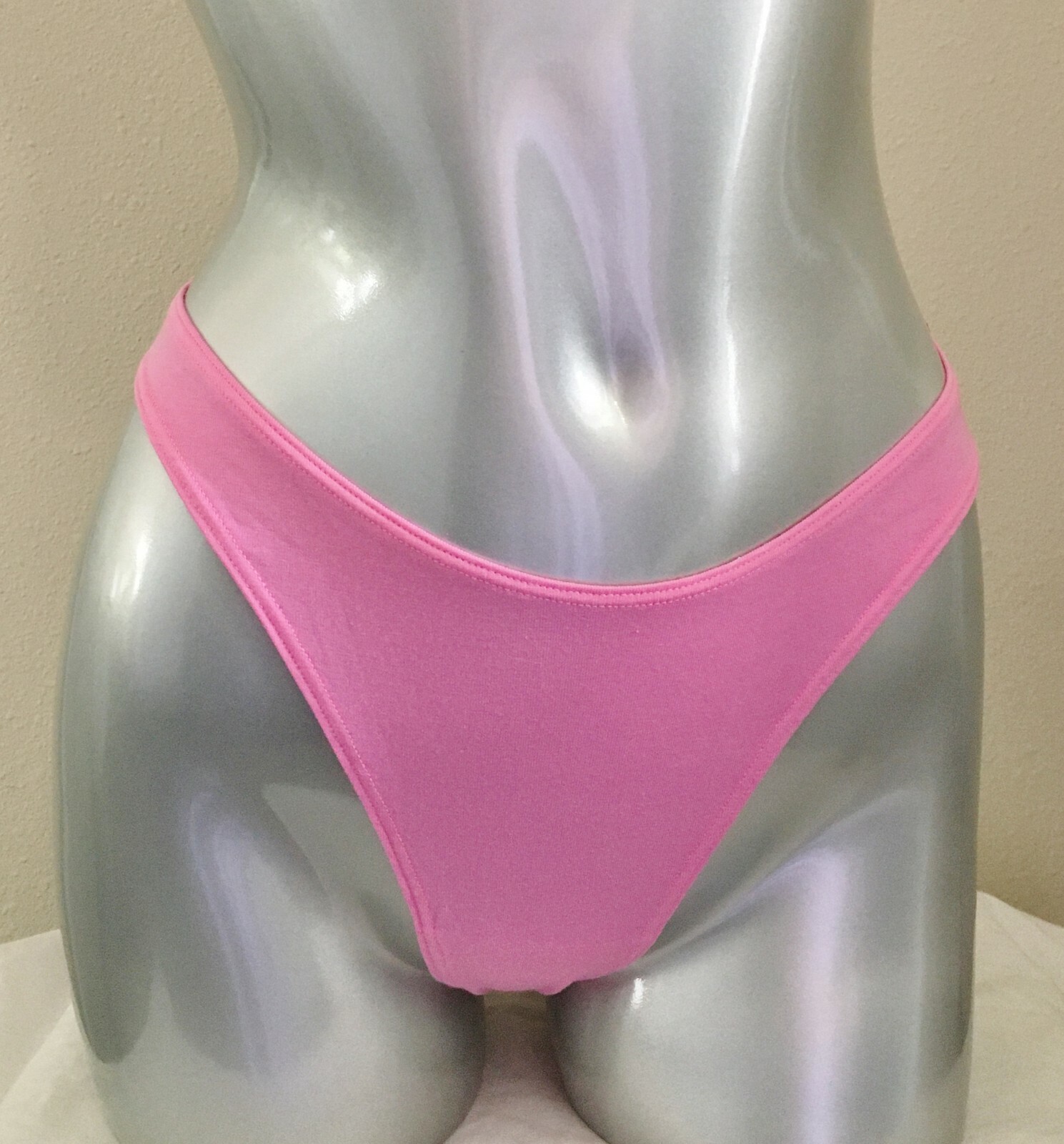 Nwt Victoria’s Secret High Leg Scoop Cotton Thong Panty XL Bright Hibiscus Pink