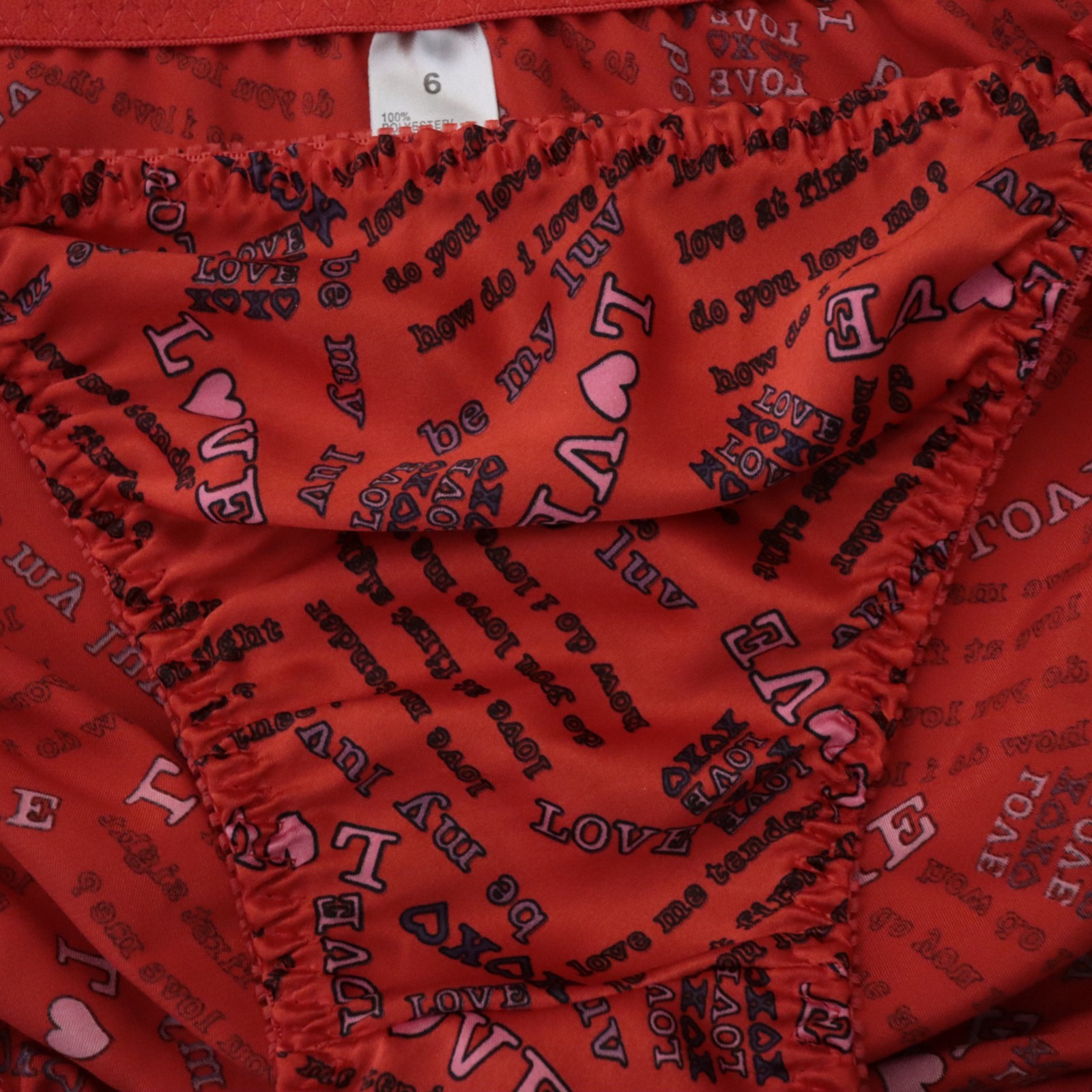 NEW Delicates VTG JC Penney Polyester Satin String Bikini Panty MEDIUM