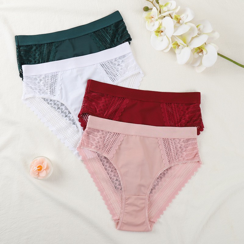 5 Pack Lot Sexy Womens See Through Lace Panties Underwear Brief French Lingeries