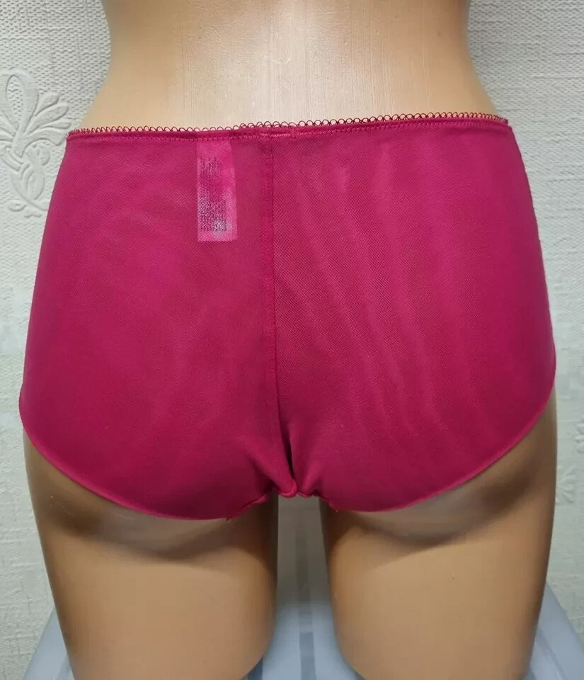 Wacoal Ravissant Short Brief S 10 12 Scarlet Red Lace No VPL Knickers 600566 New