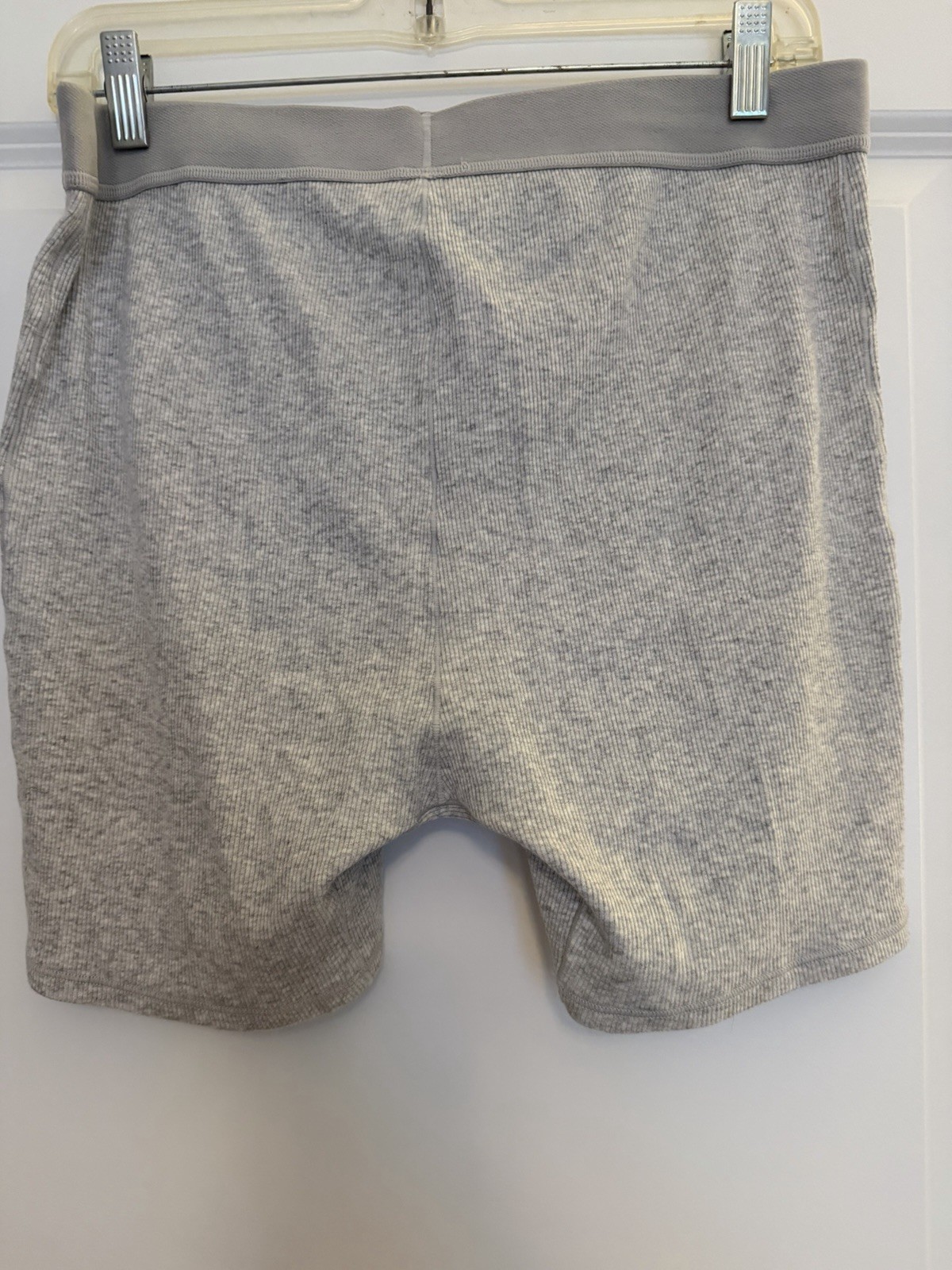 SKIMS Women’s Gray Solid Knit Boyshort Panties Cotton/Elastane Size XL 1Pk