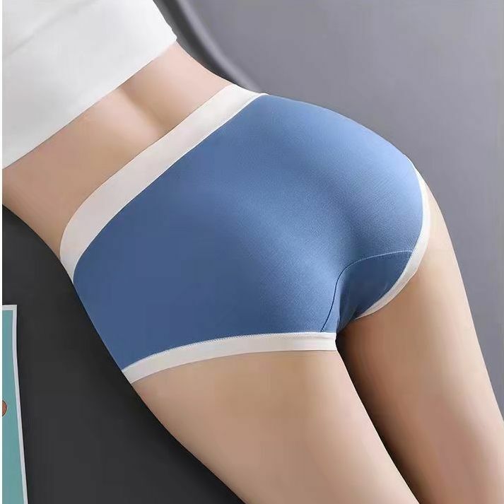 4 Pack Antibacterial Women Modal Cotton Underwear Sexy Panties Soft Mid-waist