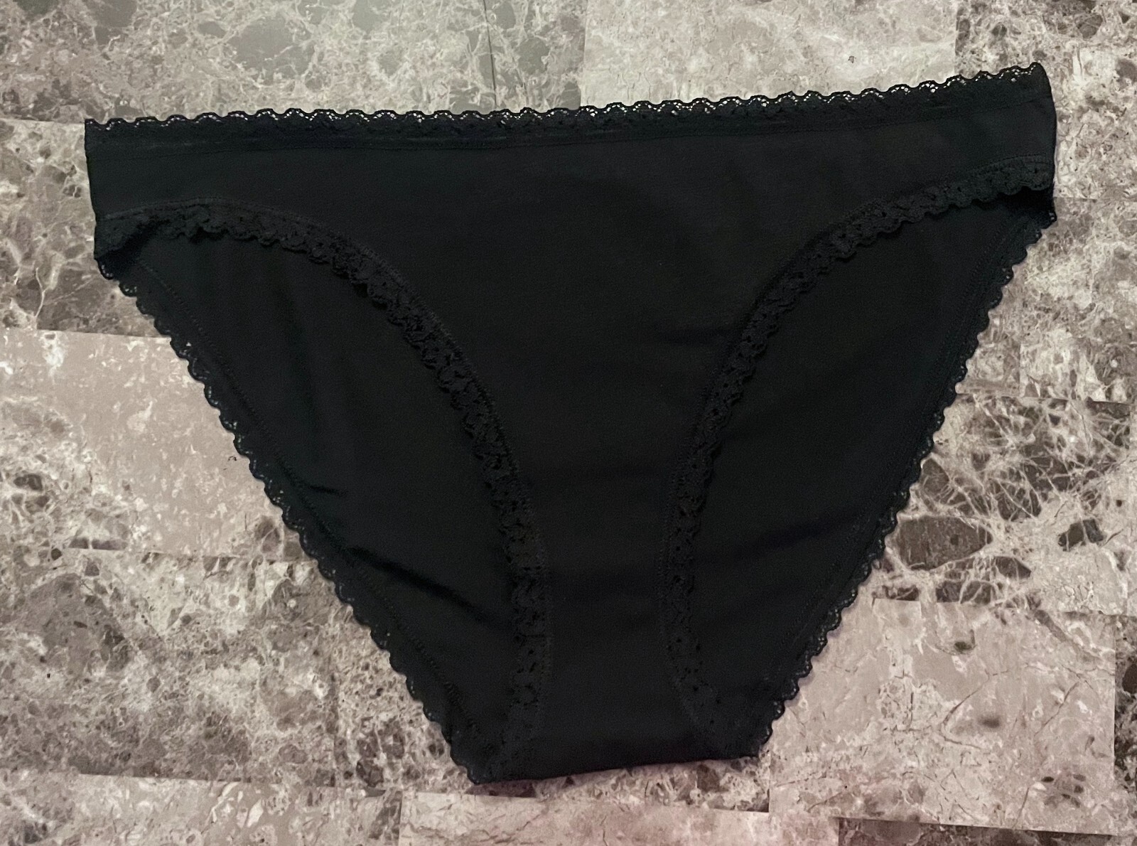 NWOT VICTORIA’S SECRET BLACK SILVER BAD WITCH LACE HALLOWEEN BIKINI PANTIES