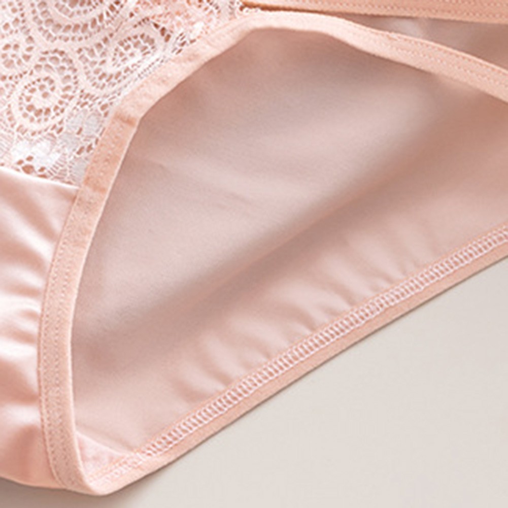 Lace Triangle Underwear for Women in Soft Ice Silk Breathable and Comfortable