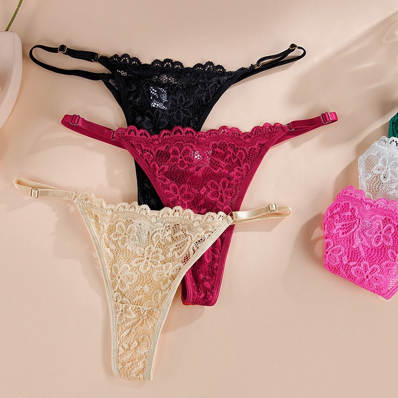 6 Pack Lot Sexy Ladies Womens Lace Panties Thongs Underwear Lingeries Bikinis