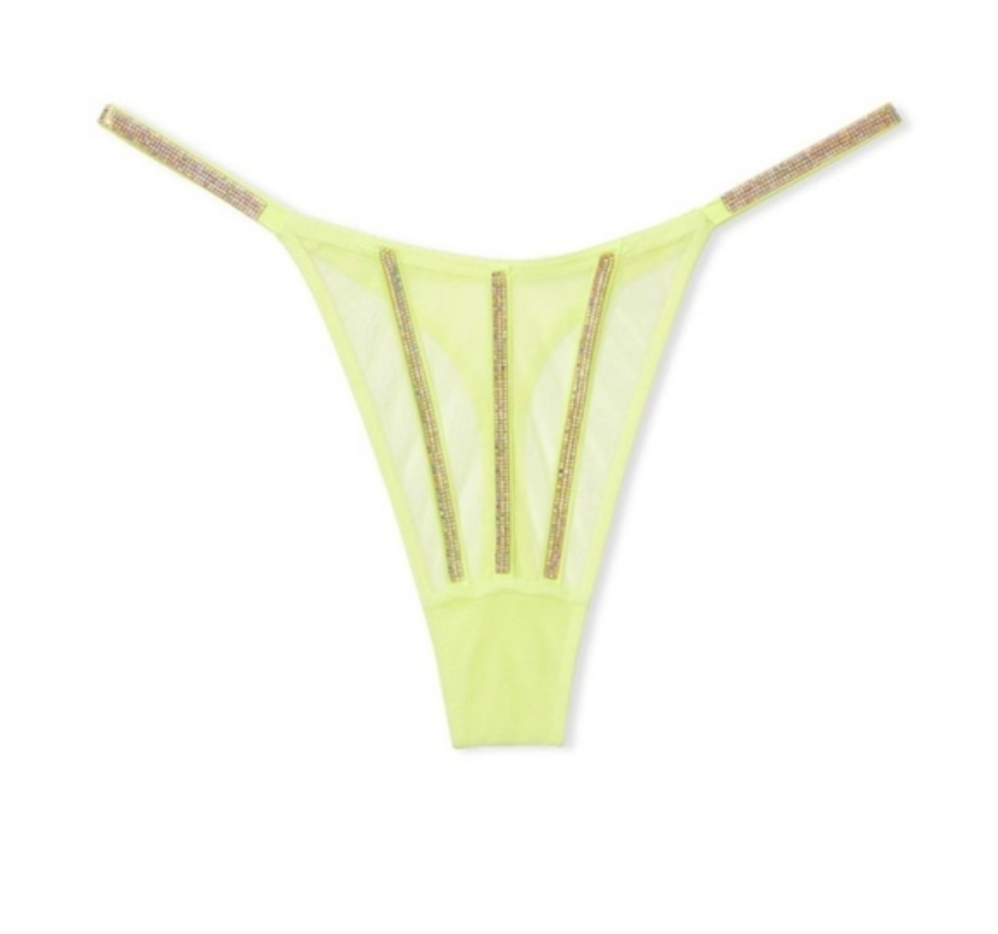 Victoria’s Secret Very Sexy Sheer Shine Thong Panty -Citron Green – M – 11245238
