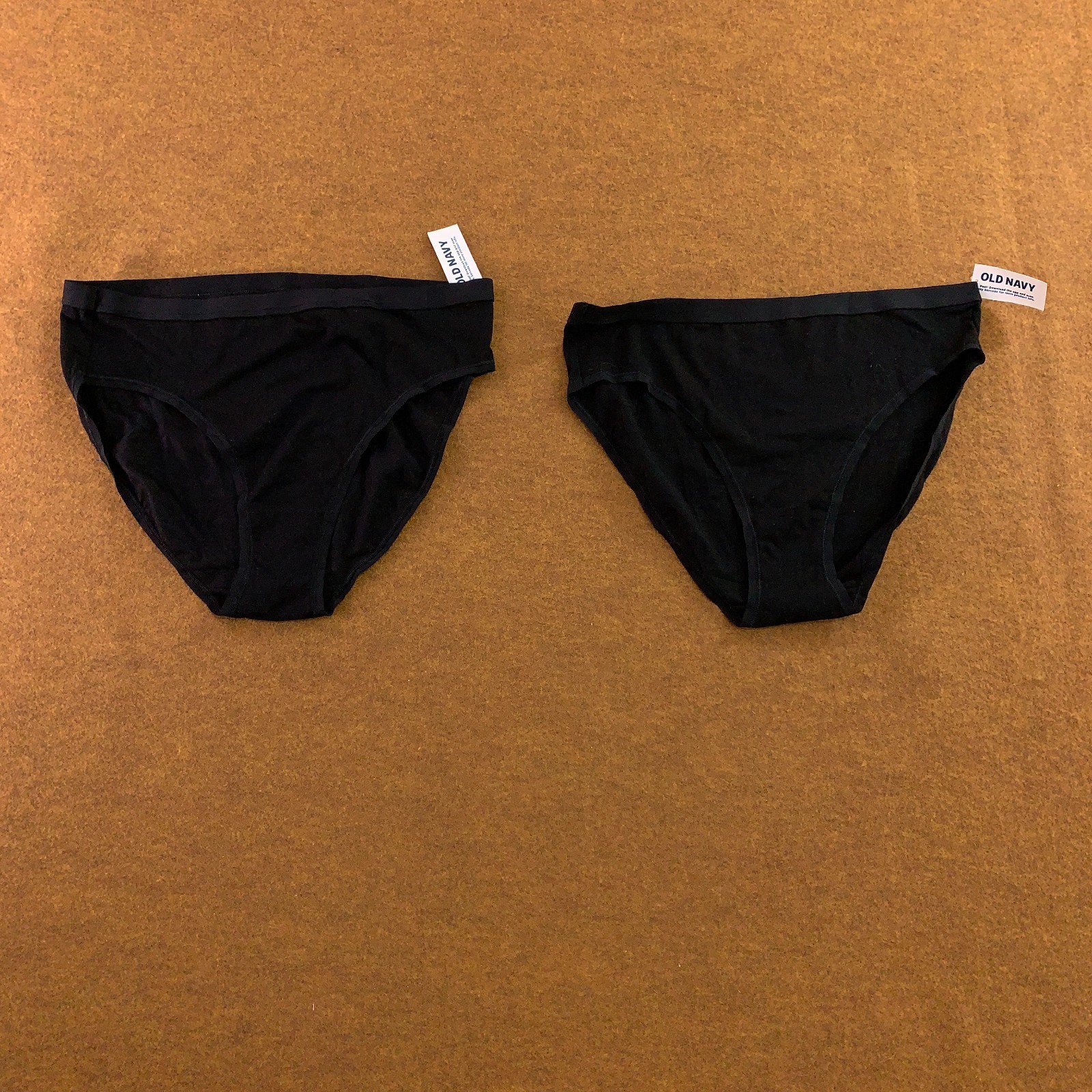Old Navy Womens Size Medium Black High-Waisted Everyday Cotton Panty 2 Pack NWT
