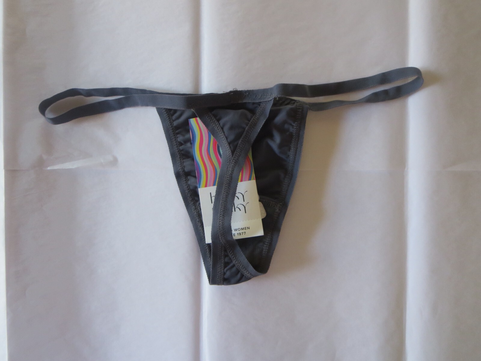 HANKY PANKY BREATHESOFT G-STRING THONG PANTY, #6J2054B, GRANITE, ONE SIZE, NWT