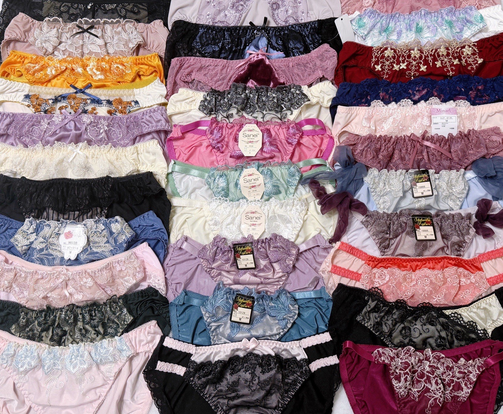 Random 10 Pairs US-S Japanese Cute/Sexy Embroidery/Straps Panties Girls Women’s