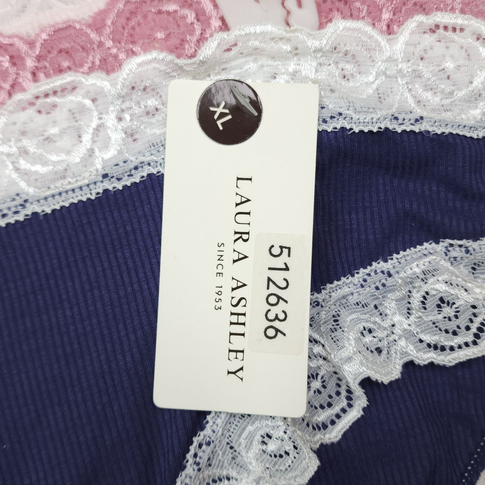 Laura Ashley Womens 7-Pack XL Lace Trim Panties Super Soft Rayon Blend Pink Blue