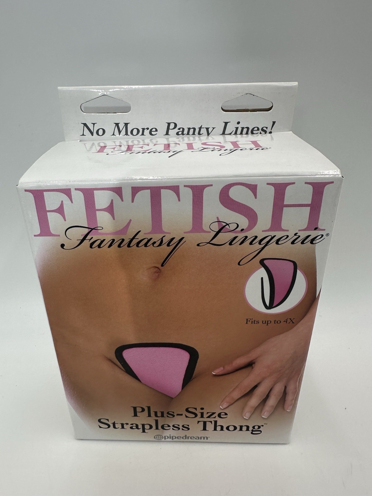 Plus Size Strapless Thong Underwear Fetish Brand Adult Lingerie Pink New In Box