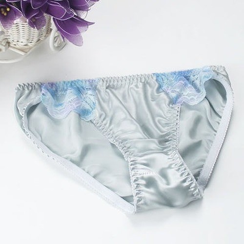 3 Pairs/lot Womens 100% Silk Sexy Panties Bikinis Underwear Knickers High-cut