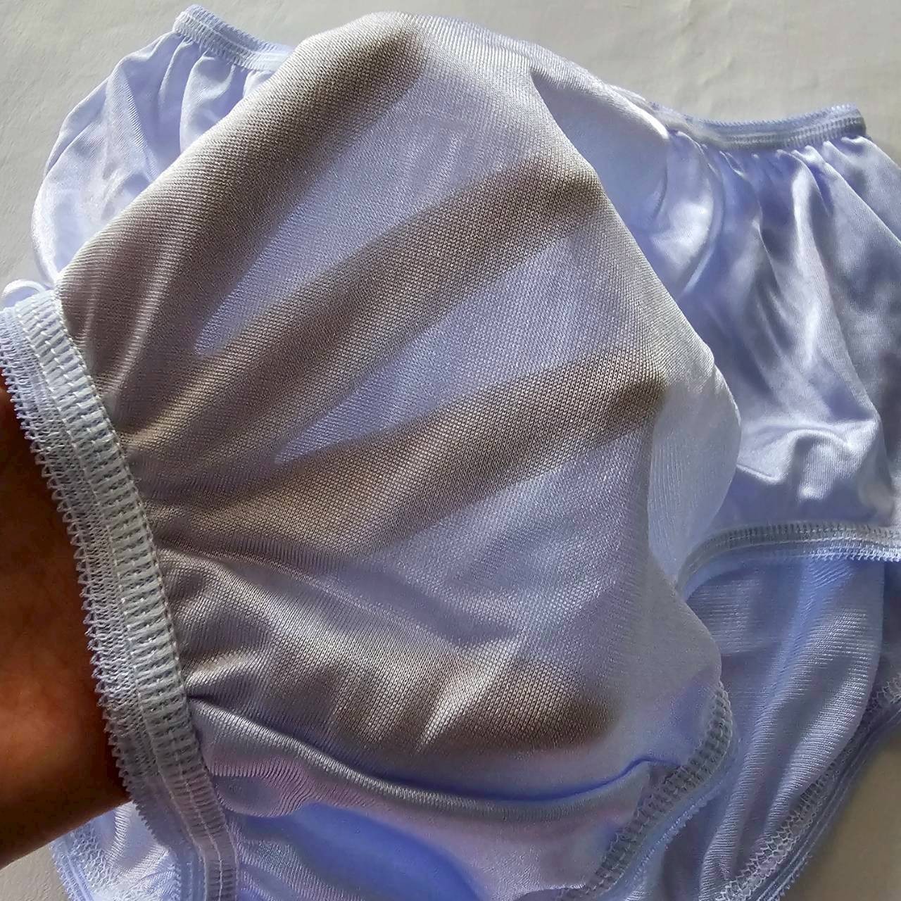 6 Purple Underwear Nylon Panties Underwear Women Silky Soft Briefs Waist 30-36″L