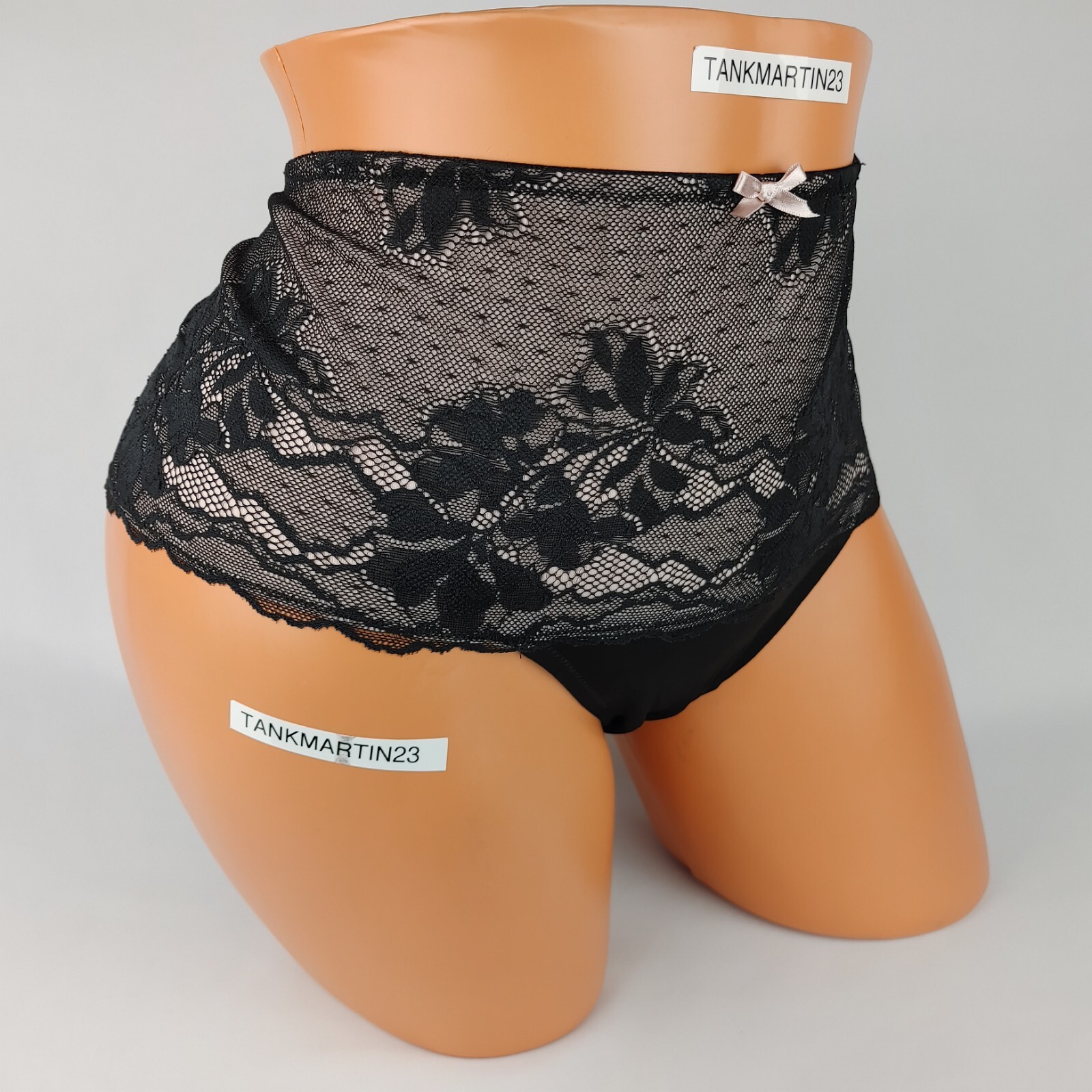 Lane Bryant Cacique 18/20 Wide Side Thong Floral Lace Plus Panties Black Pink