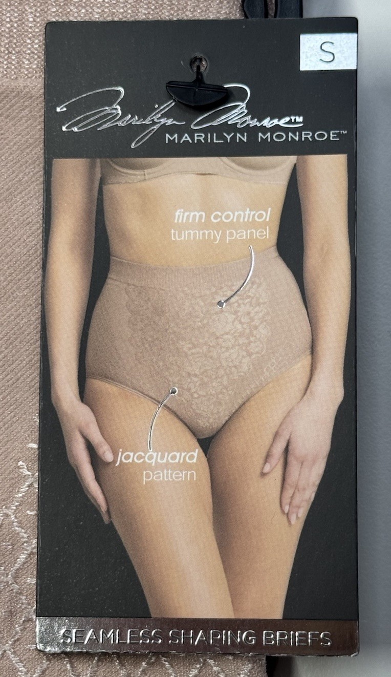 MARILYN MONROE Size S 3-Pack Seamless Shaping BRIEF FIRM Control Tummy Panel