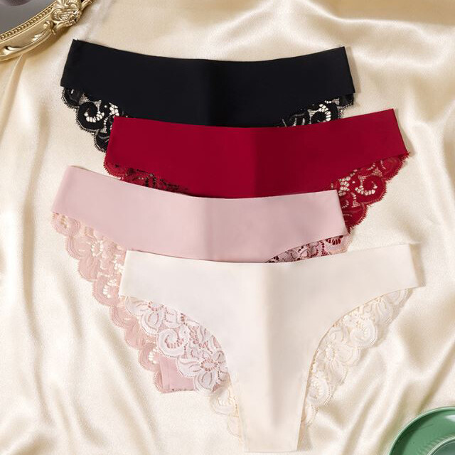 6PCS/LOT Womens Sexy Panties Brief Sheer French Lace Underwear Bikinis Lingeries