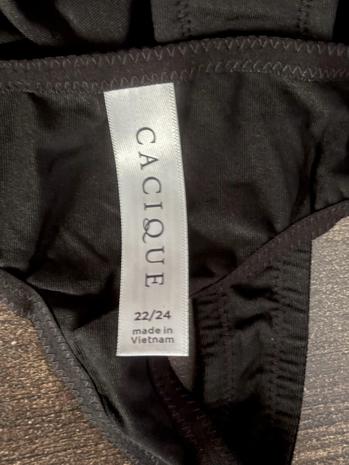Plus Size 22/24 Lane Bryant Cacique Thong Panty Black Lace Sexy Nylon