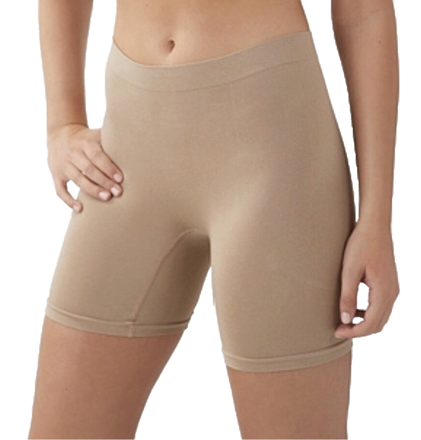 Breezies Seamless Long Leg Control Panties Briefs Sand Size 1X