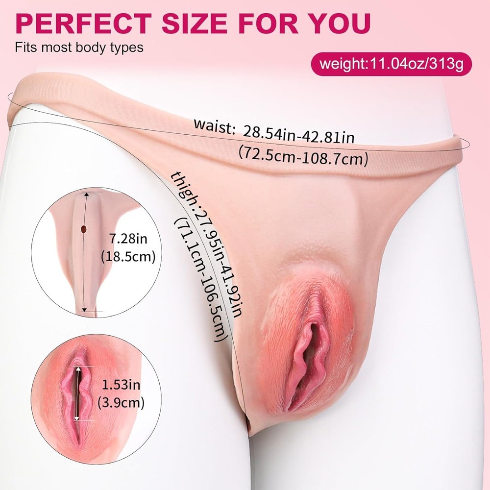 Men’s Hiding Gaff Panties Silicone Thong Panties for Crossdressing Transgender
