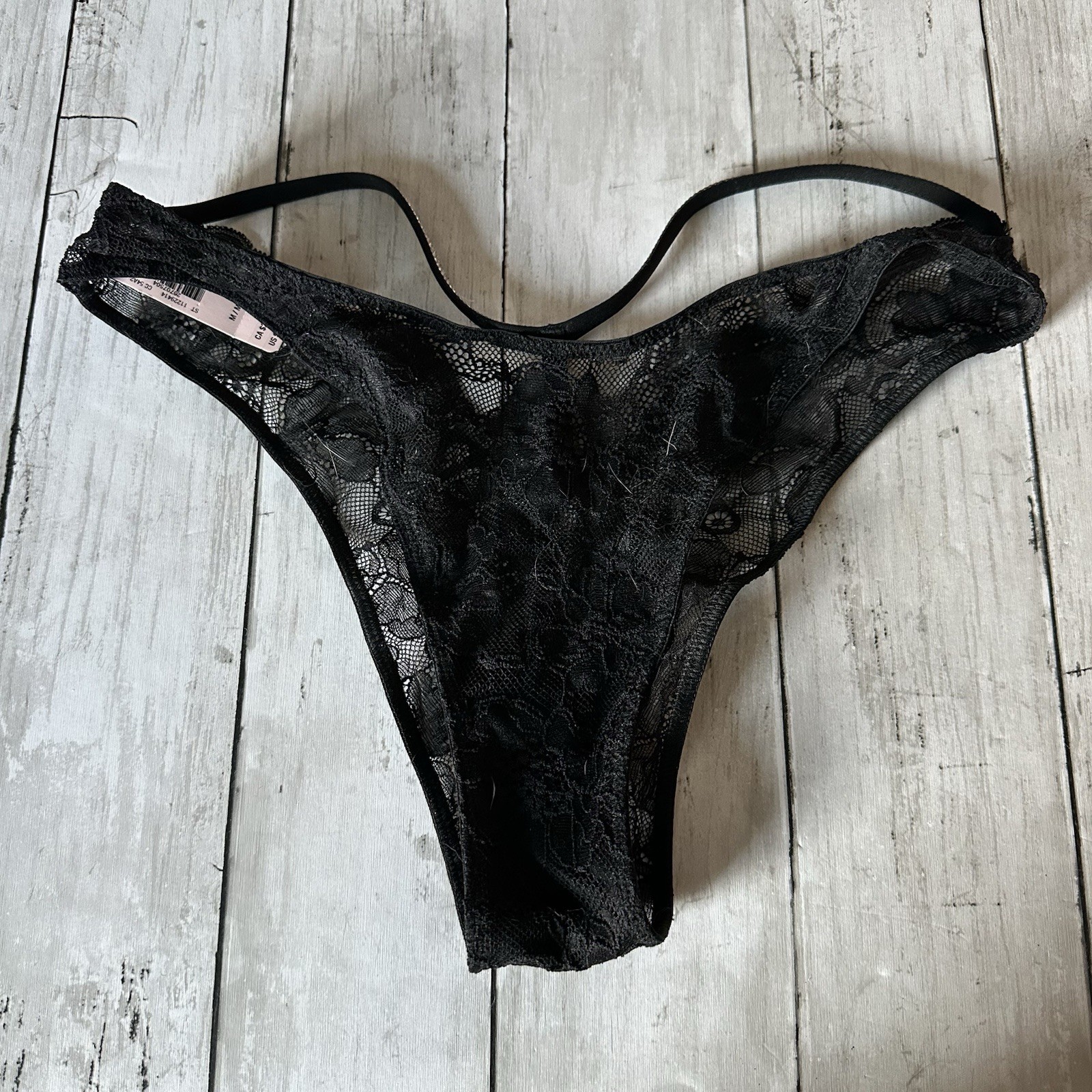 NEW WITH TAGS VICTORIAS SECRET BLACK PANTIES BRAZILLIAN MEDIUM M
