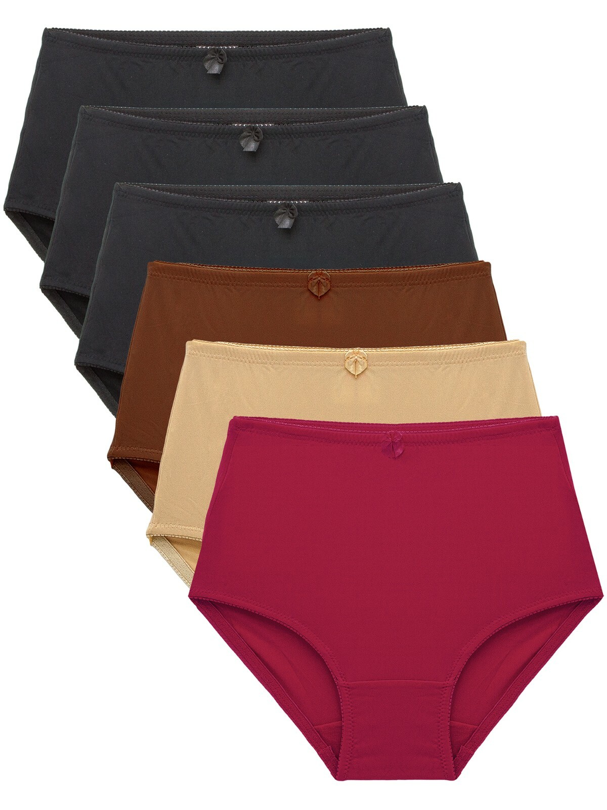 Barbra Women’s Multi-Pack High Waist Cool Feel Brief Underwear Panties Small-5XL