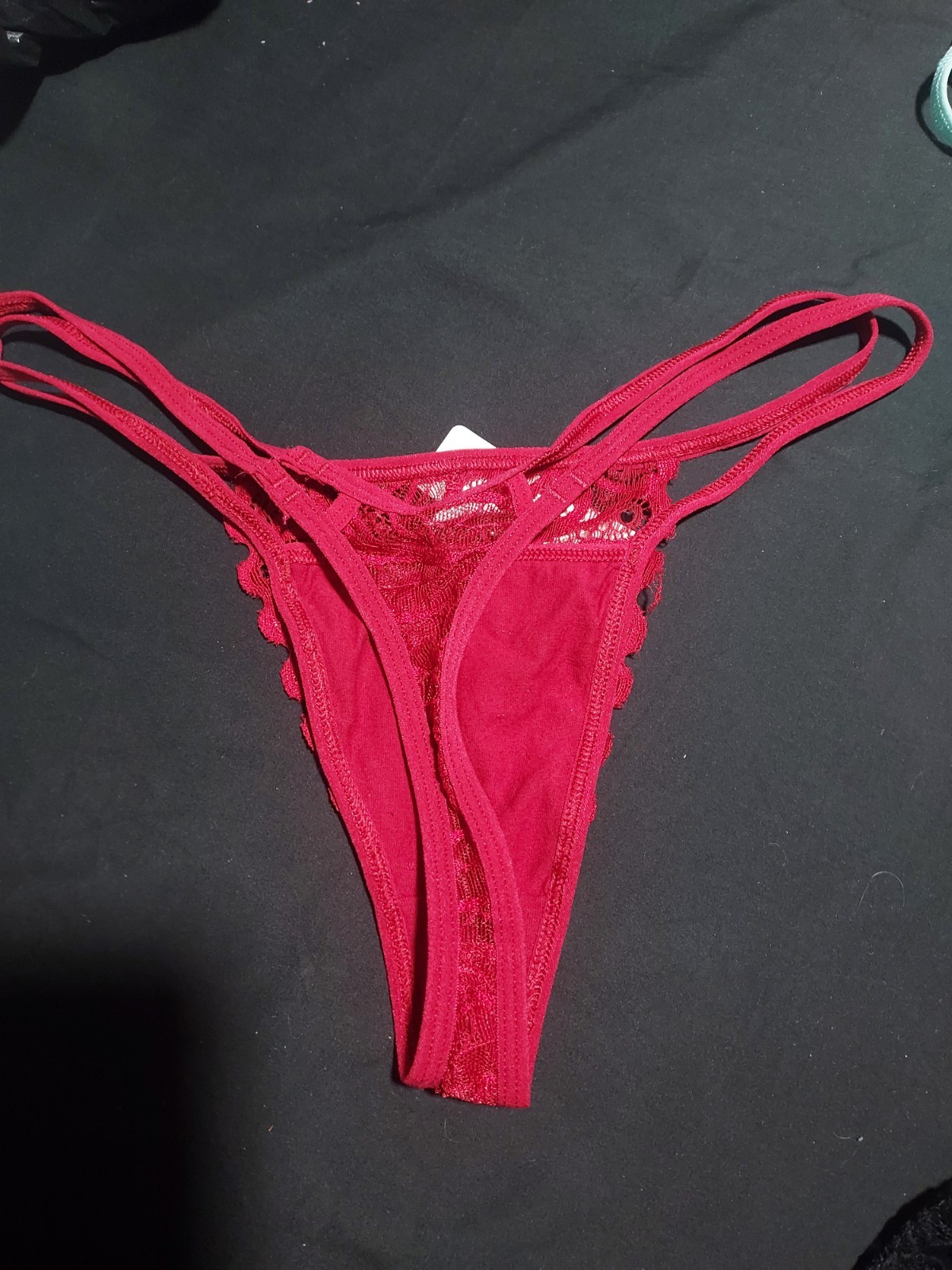 Set Of 8 Womans Laced Thongs, Laced Cheeky Underwear Size Xl Neww With Tags.