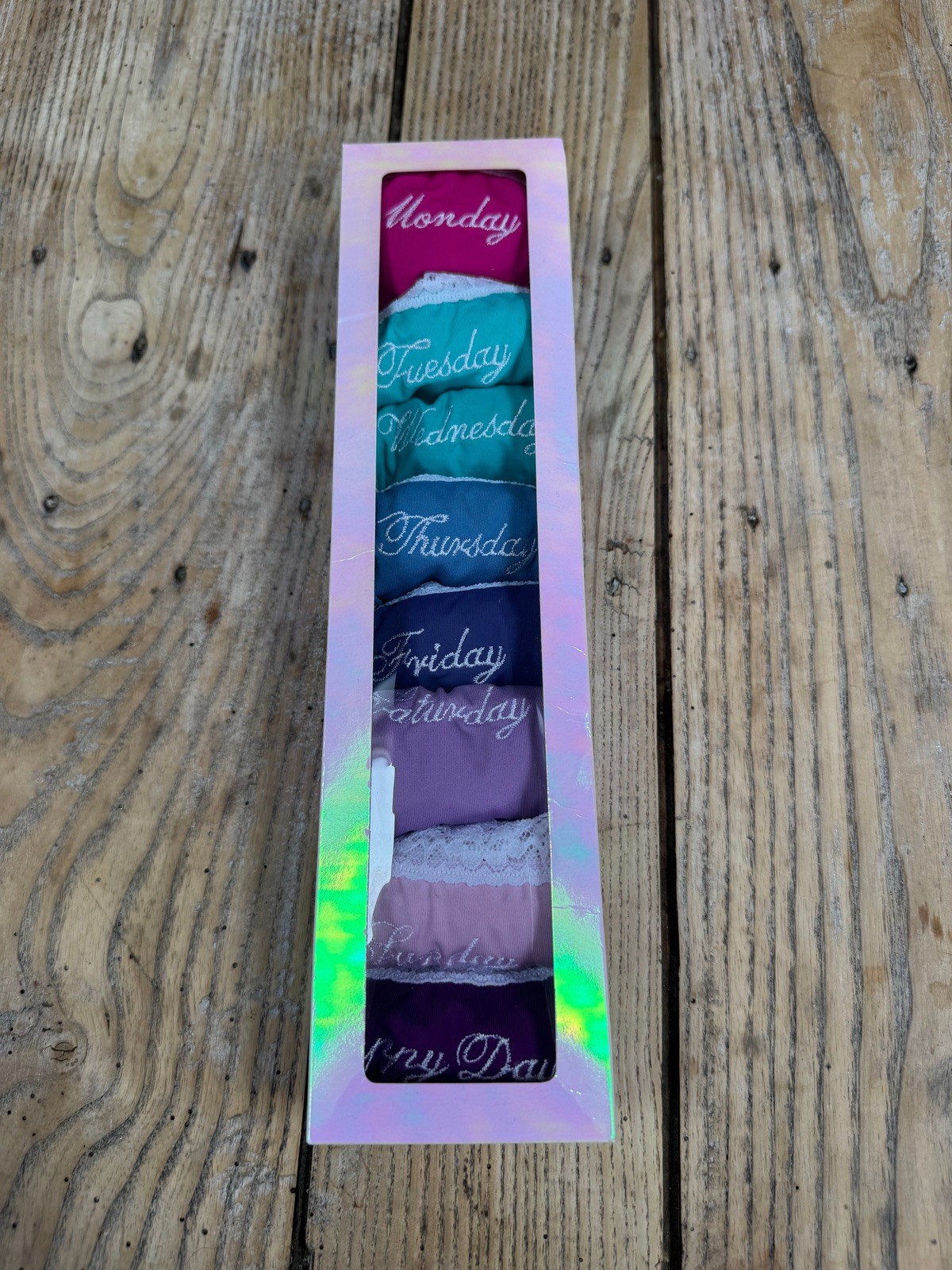 Fabulous AUSTIQUE Days of The Week Multicoloured 8 x Knickers Boxed Set, M/L §