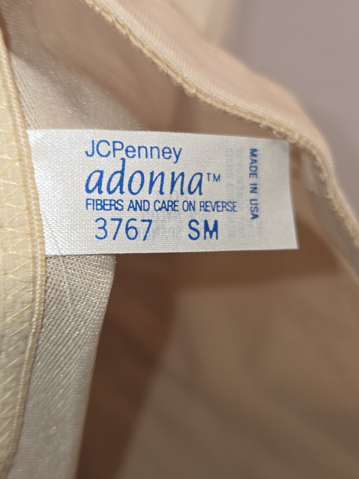 Vintage NWT Adonna Brief Size Small Jc Penney Panties Beige Tulip Panel