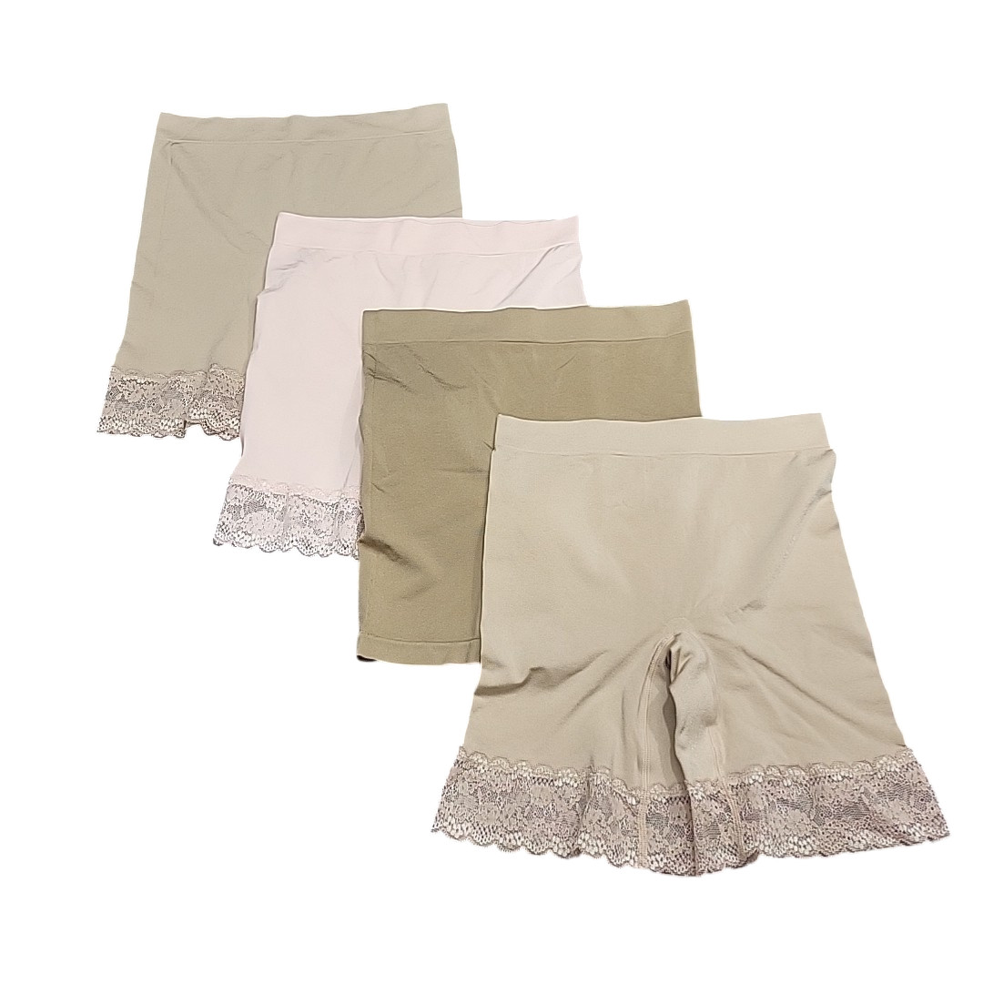 Breezies Women’s Size Small Set of 4 Everyday Seamless Mid-Thigh Shorts Panties