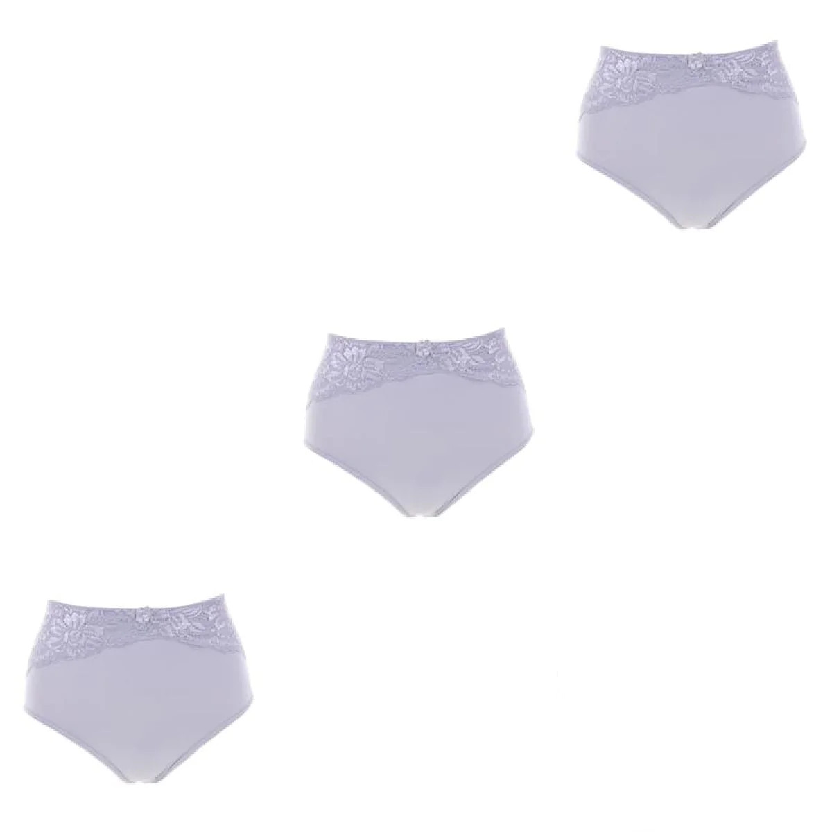 Rhonda Shear “Ahh” Seamless Brief 3-pack with Lace Overlay 586848-J