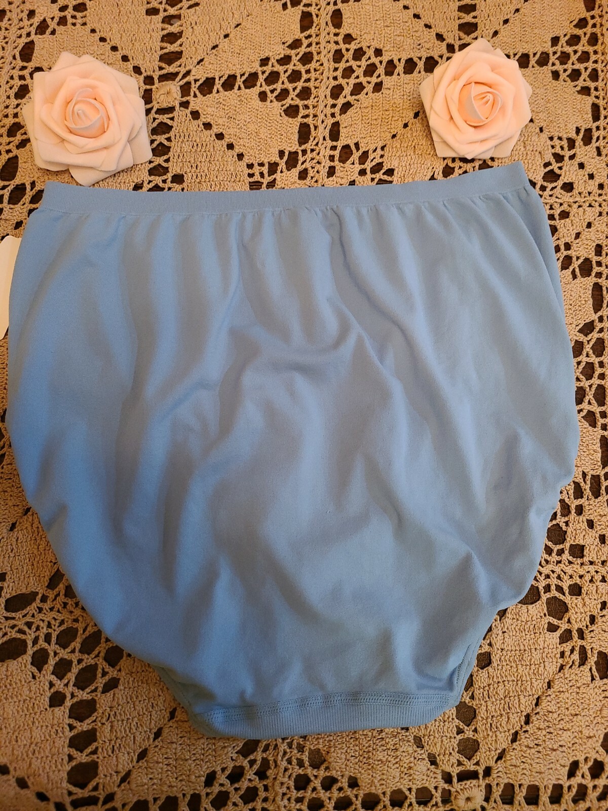 Sz 10 JOCKEY Soft & Comfy Seamless Nylon Beauty Blue Brief Panty ~ NWT