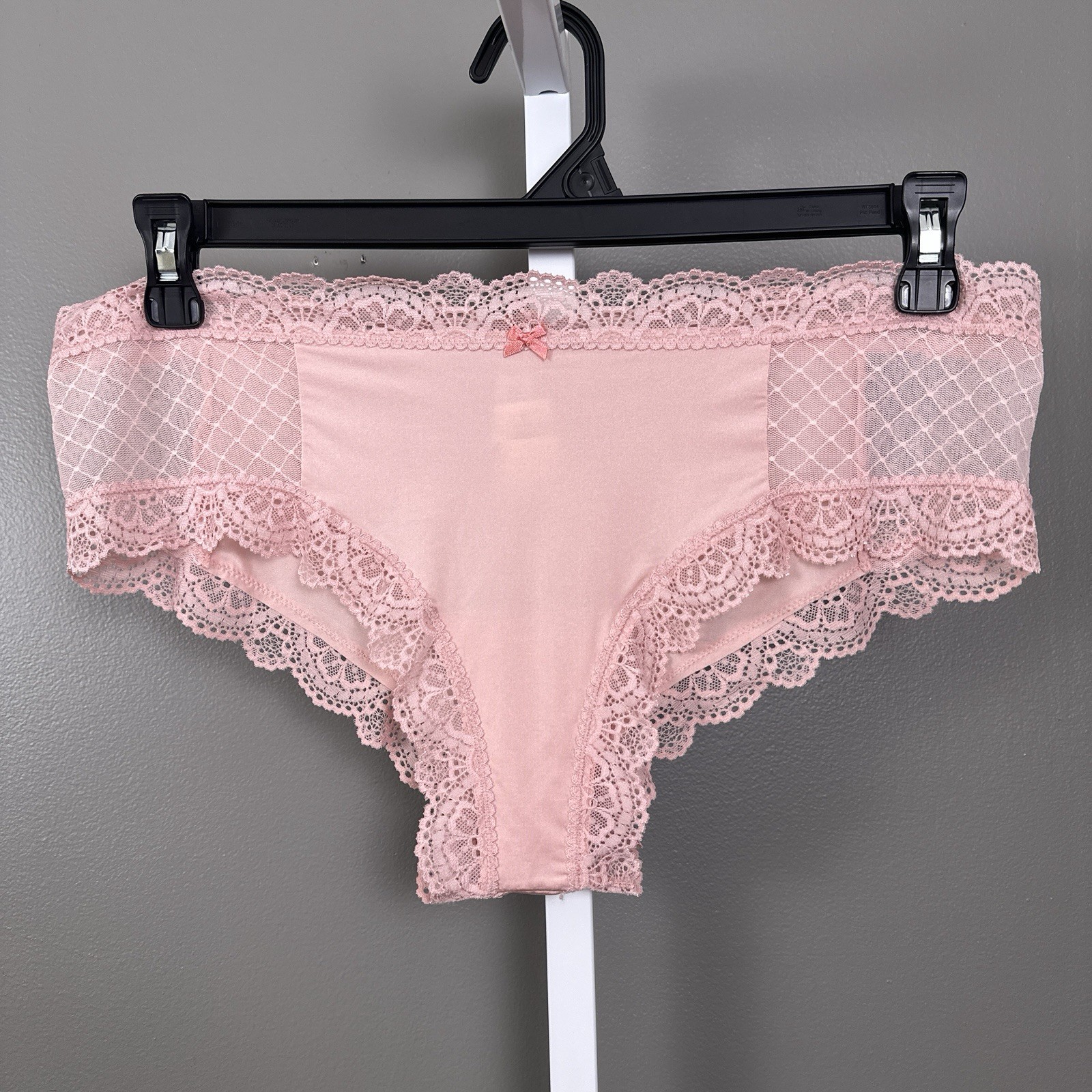 Aerie Cheeky Panty Women’s Size XL Pink Silky Sheer Lace New NWT Ruched Panties