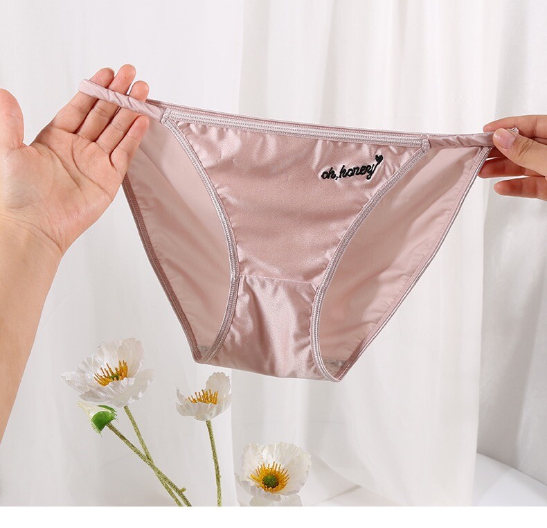 1/6 Pcs Lot Womens Sexy String Satin Bikini Panties Silky Briefs Underwear,S M L
