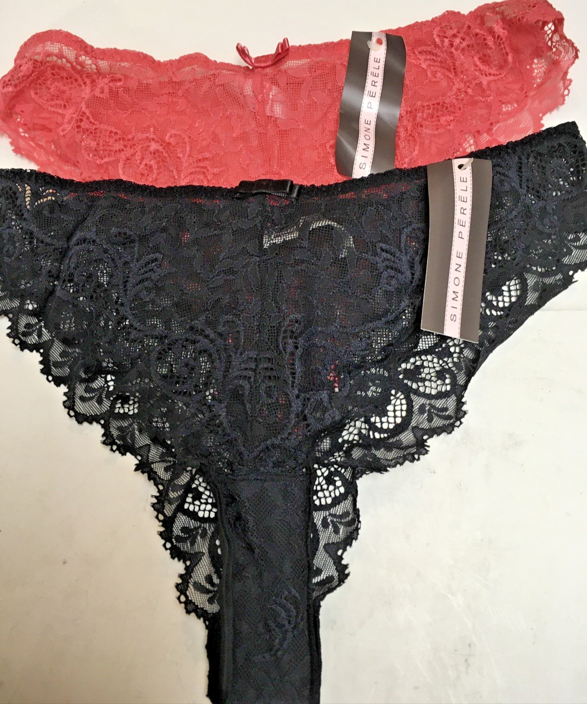 SIMONE PERELE THONG CELESTE LACE PANTY ASSORTED COLORS NWT FRENCH SIZE 4
