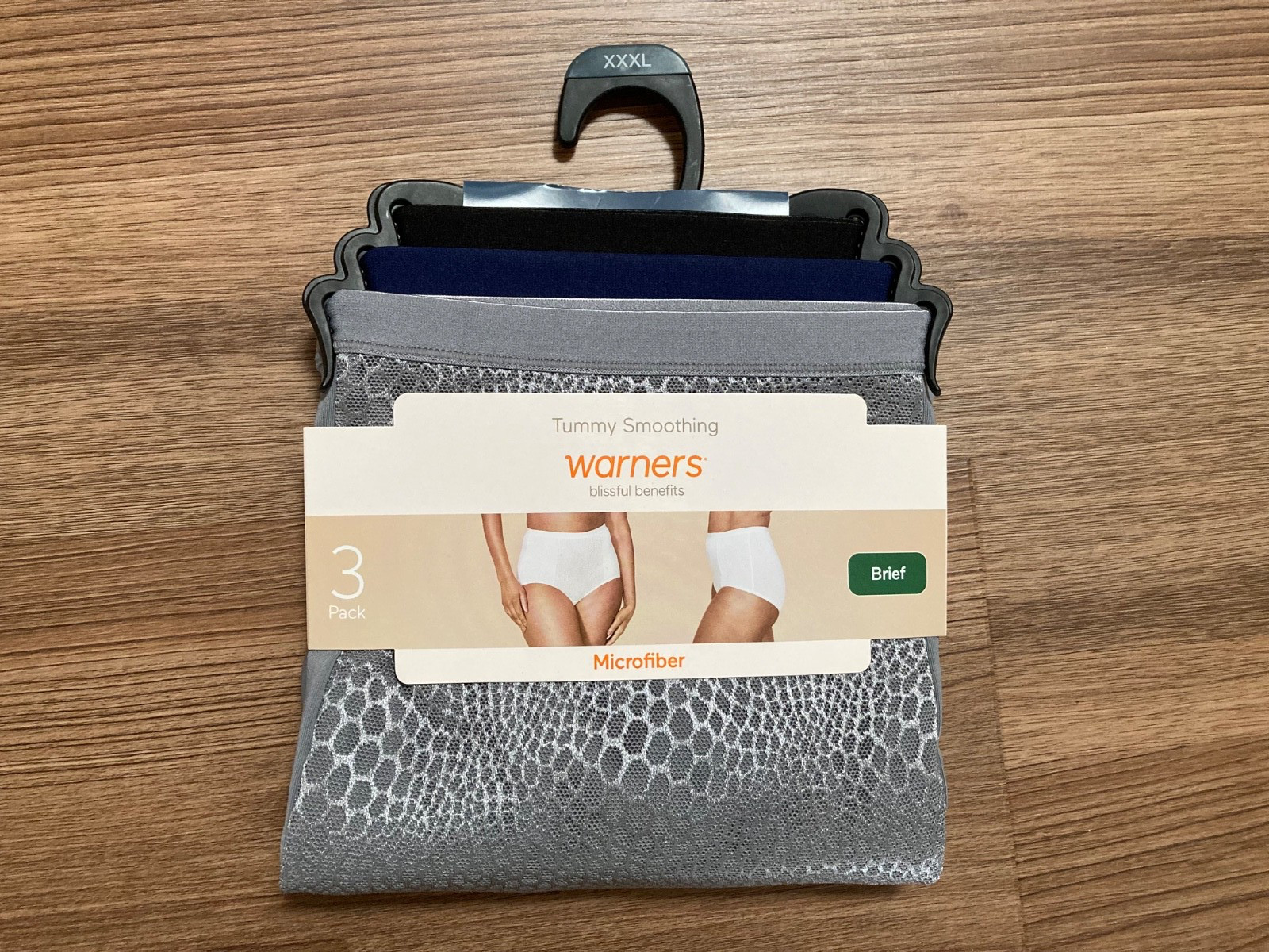 Warner’s Women’s Tummy Smoothing Microfiber Brief 3-Pack DM3 Multi XXXL (10) NWT