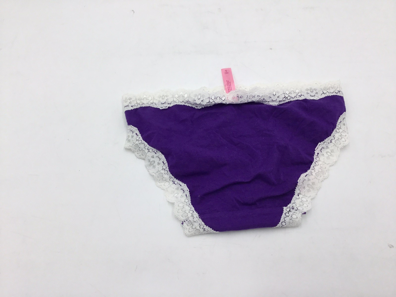 Jennifer by Jennifer Moore Womens Lace Trim Cotton Bikini Panty, Purple, Small