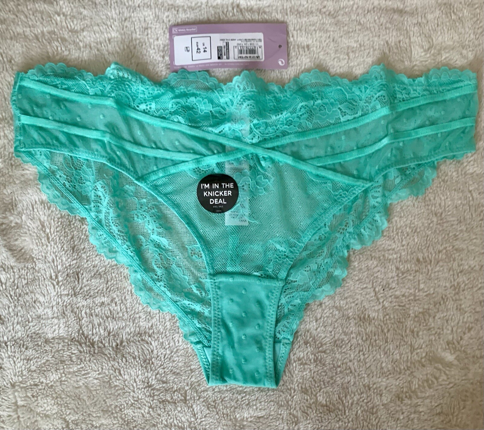 BNWT M&S Brazilian Light Jade Mix UK 14 in Light Jade